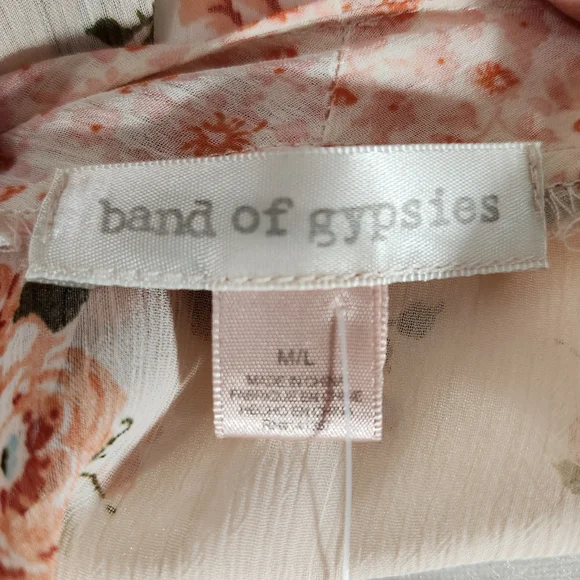 Band of Gypsies Size M/L Floral with Pink and Cream - Picture 2 of 3